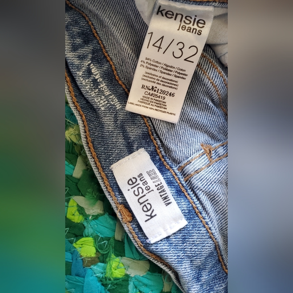 KENSIE Jeans Vintage Luxe High Rise Skinny Jeans 14/32 Distressed Jeans